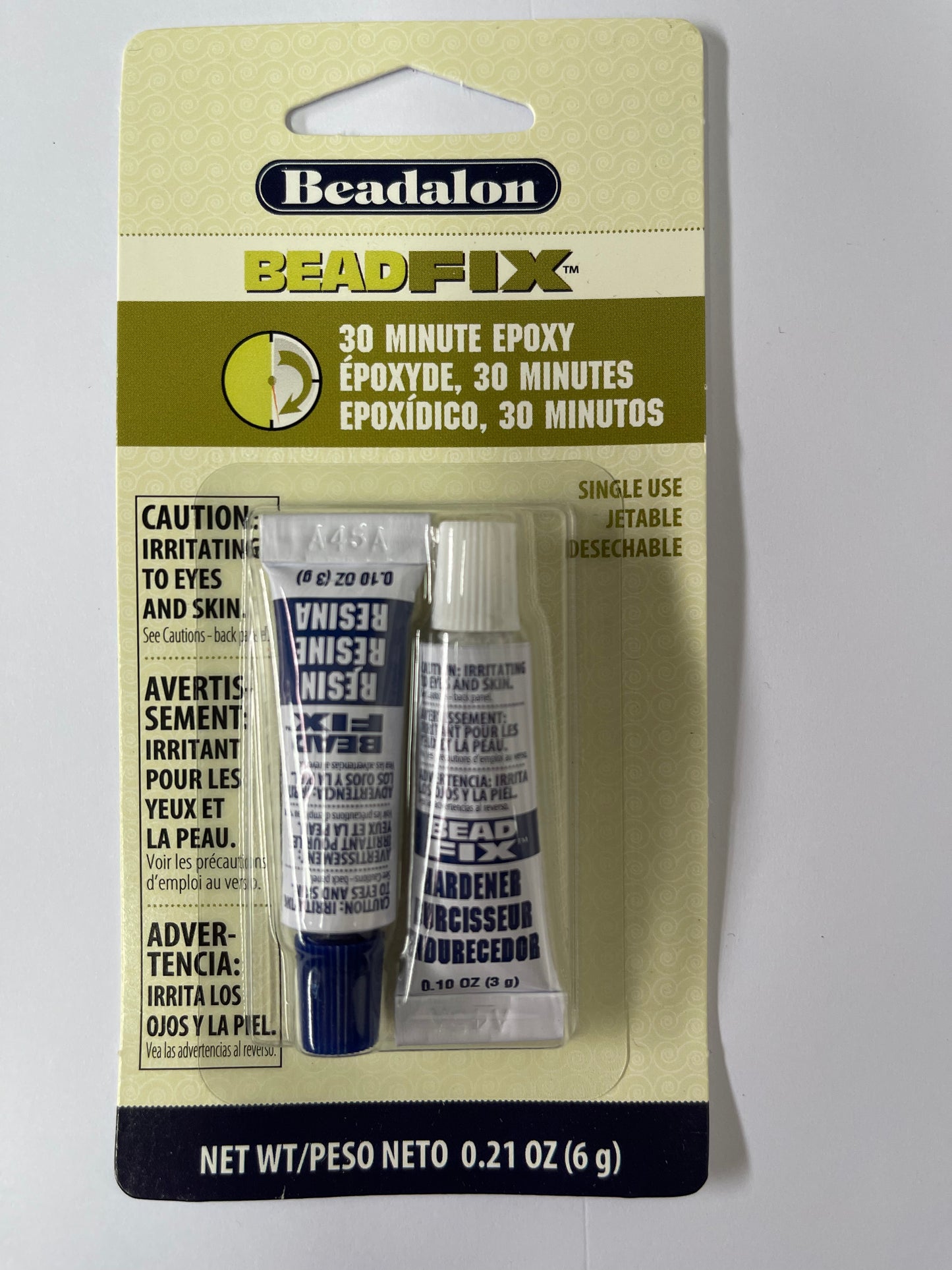 BEAD FIX ADHESIVE 2 PART EPOXY 6 GRAMS (03.21 OZ) 1 EA