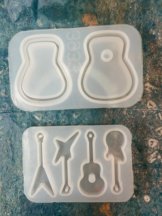 MOLD RESIN SET  2 GUITAR SHAPES