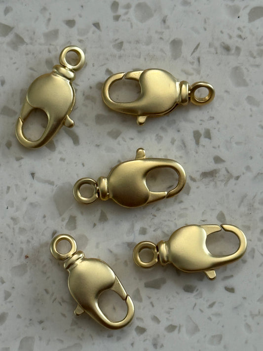 SWIVEL LOBSTER 17X9MM MATTE GOLD 5 PC
