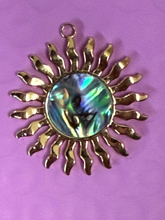 PENDANT SUN WITH PAUA CENTER 38 MM 1 PC
