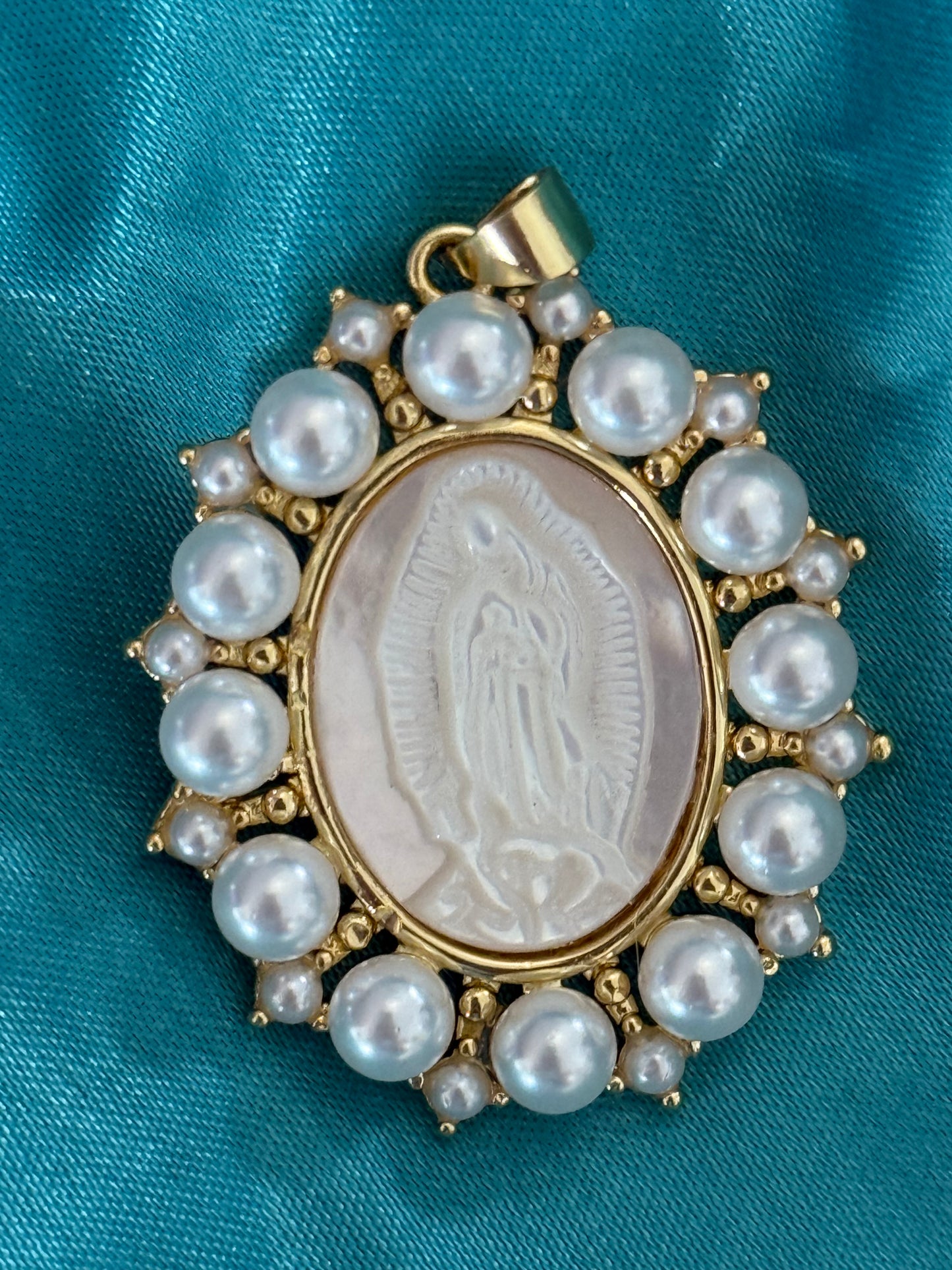 MEDAL PENDANT SST OVAL HOLY VIRGIN MARY   1 PC