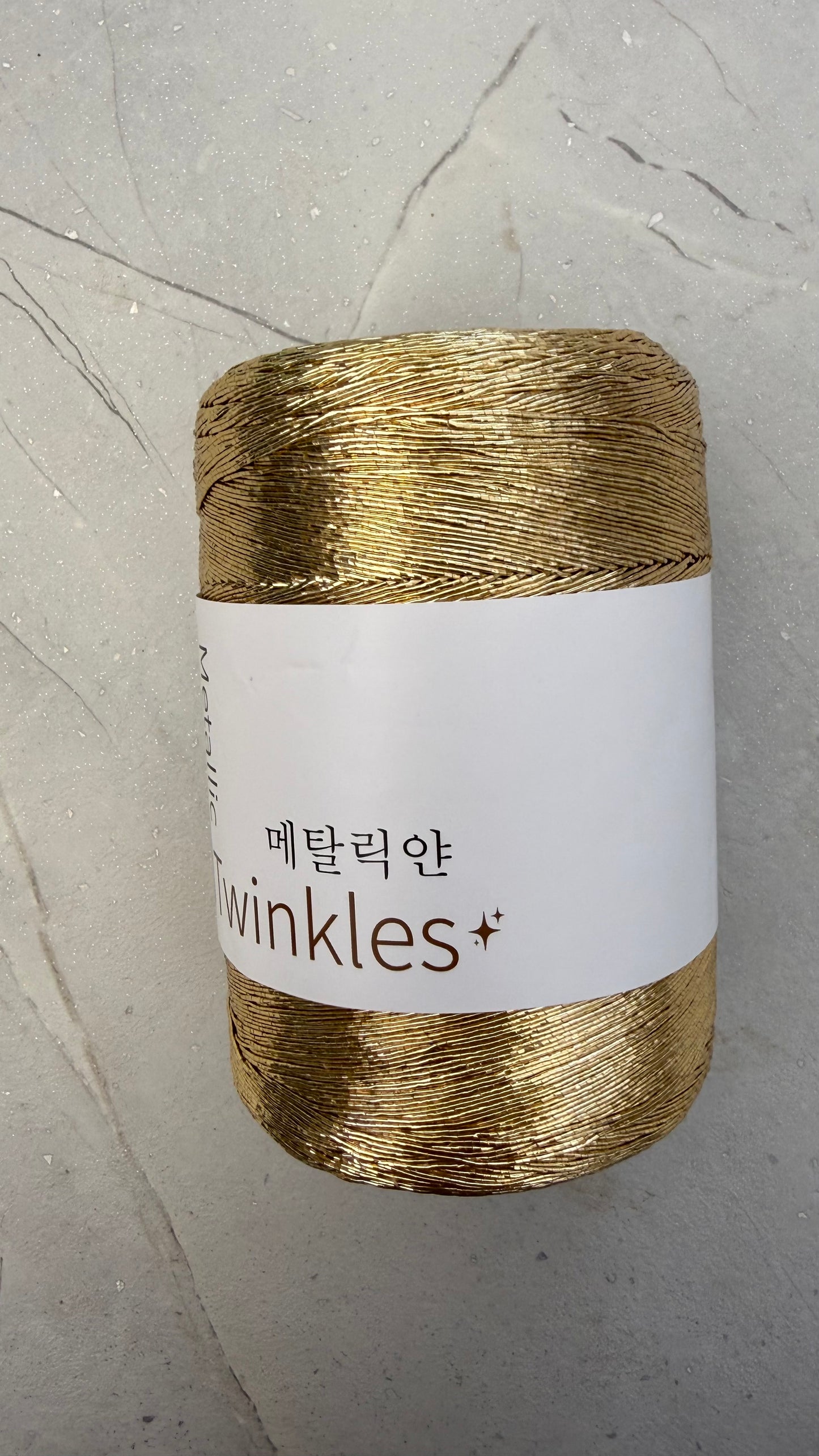 GOLD METALLIC THREAD 1MM FOR CROCHET 25 YDS