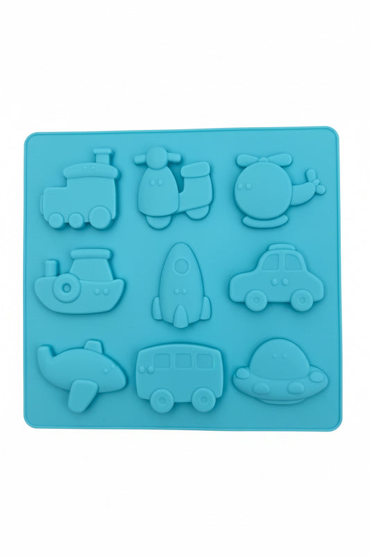 SILICONE MOLD PLANES AND TRAINS 9 MOLDS 1 PC