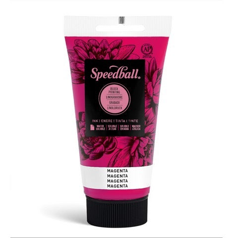 WATER SOLUBLE BLOCK PRINTING INK 2.5 OZ MAGENTA