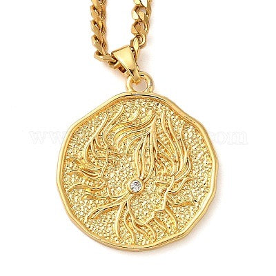 CHAIN NECKLACE GOLD PALTED 18 KT GEMINI CONSTELLATION 1 PC