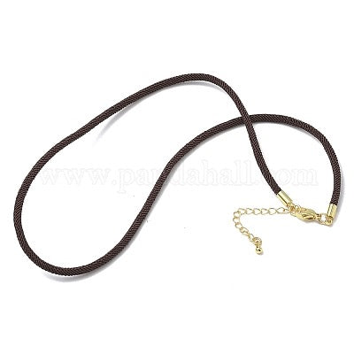NECKLACE 3MM BROWN MILAN CORD STAINLESS STEEL LOBSTER CLASP 1 PC1