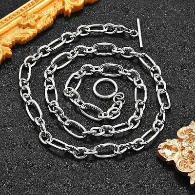 CHAIN NECKLACE FIGARO STAINLESS TEEL 20.5 INCHES LONG 1 PC