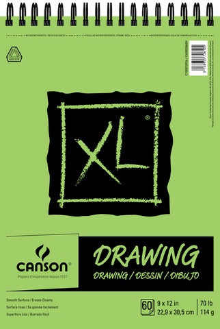 CANSON XL DRAWING PAPER PAD 9X12 70 LB 60 SHEETS 1 PC
