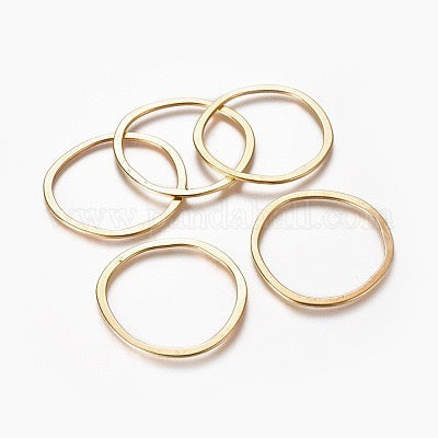 LINKING RING 51MM ANTIQUE GOLD 2 PC