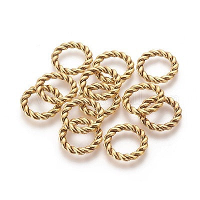 LINKING RING 19X2MM ANTIQUE GOLD PLATE 4PC