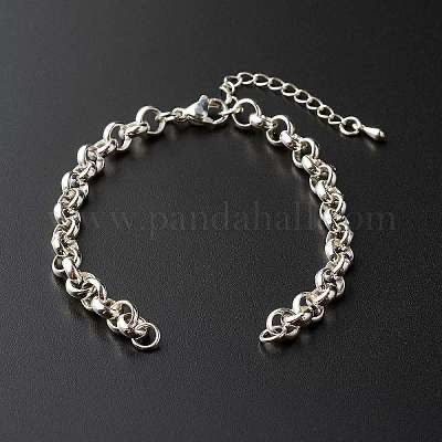 BRACELET CHAIN 6.5 INCHES STAINLESS STEEL 1PC