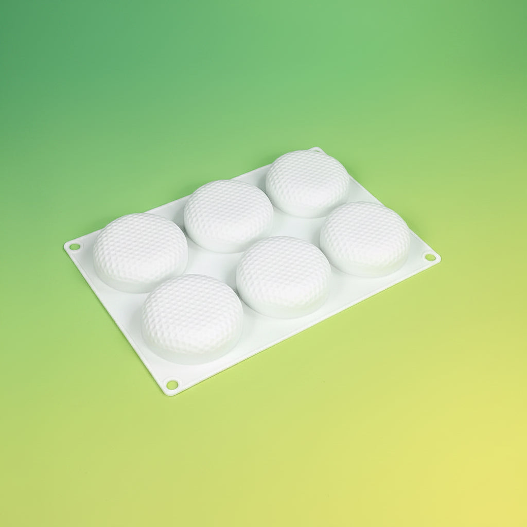 SILICONE MOLD ROUND HONEYCOMB 6 MOLDS 1 PC