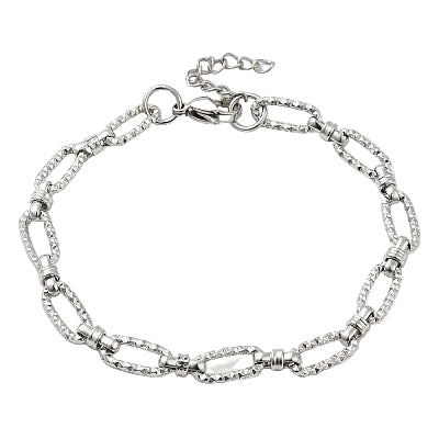 BRACELET STAINLESS STEEL OVAL CHAIN LINK 21.8 CM (8 5/8 INCHES ) 1  PC