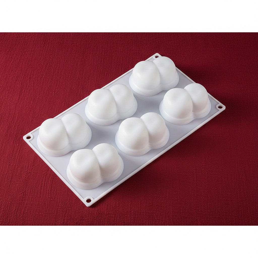 SILICONE MOLD  2 CHERRIES 6 CAVITIES