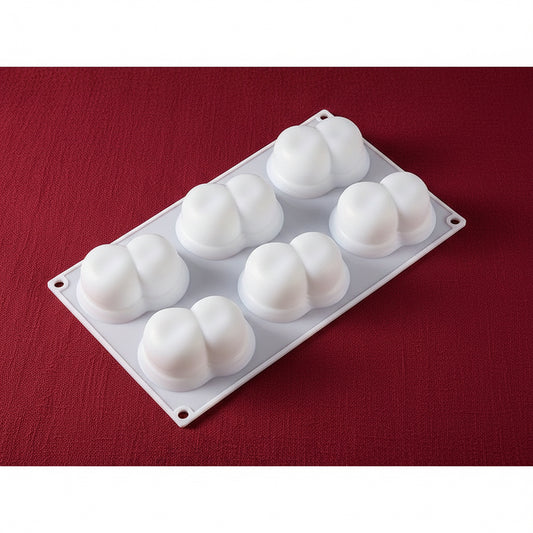 SILICONE MOLD  2 CHERRIES 6 CAVITIES