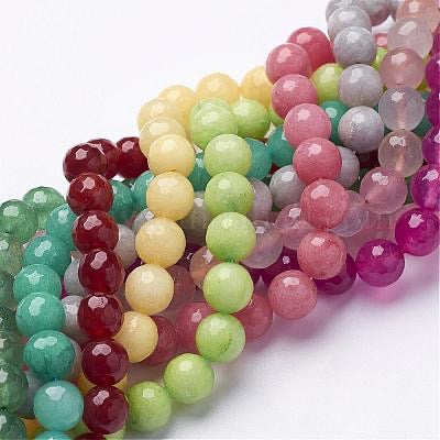 WHITE JADE 10MM ROUND FACETED