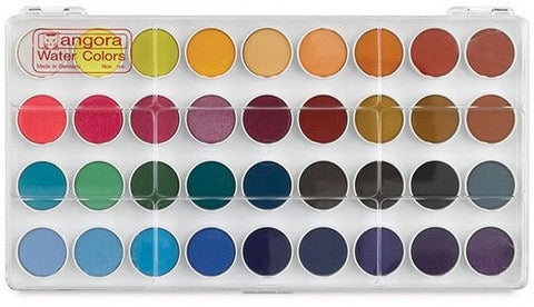 WATERCOLOR PAN SET ANGORA ROYAL TALENS 36 COLORS
