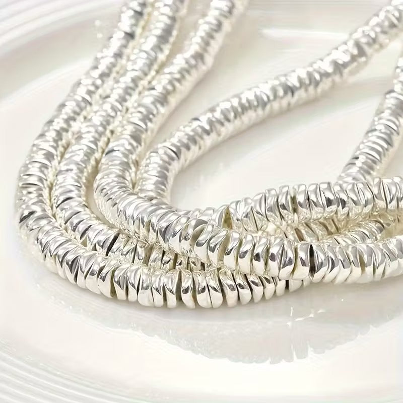 HEMATITE DISC 6MM SILVER ABOUT 238 BEADS PER 1 STRAND