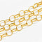 ALUMINUM CABLE CHAIN FLAT OVAL GOLD 12X9MM LINKS PRICE PER YARD