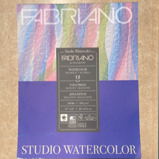 WATERCOLOR PAPER PAD 11X14 140 LB 12 SHEETS FABRIANO ARTISTICO