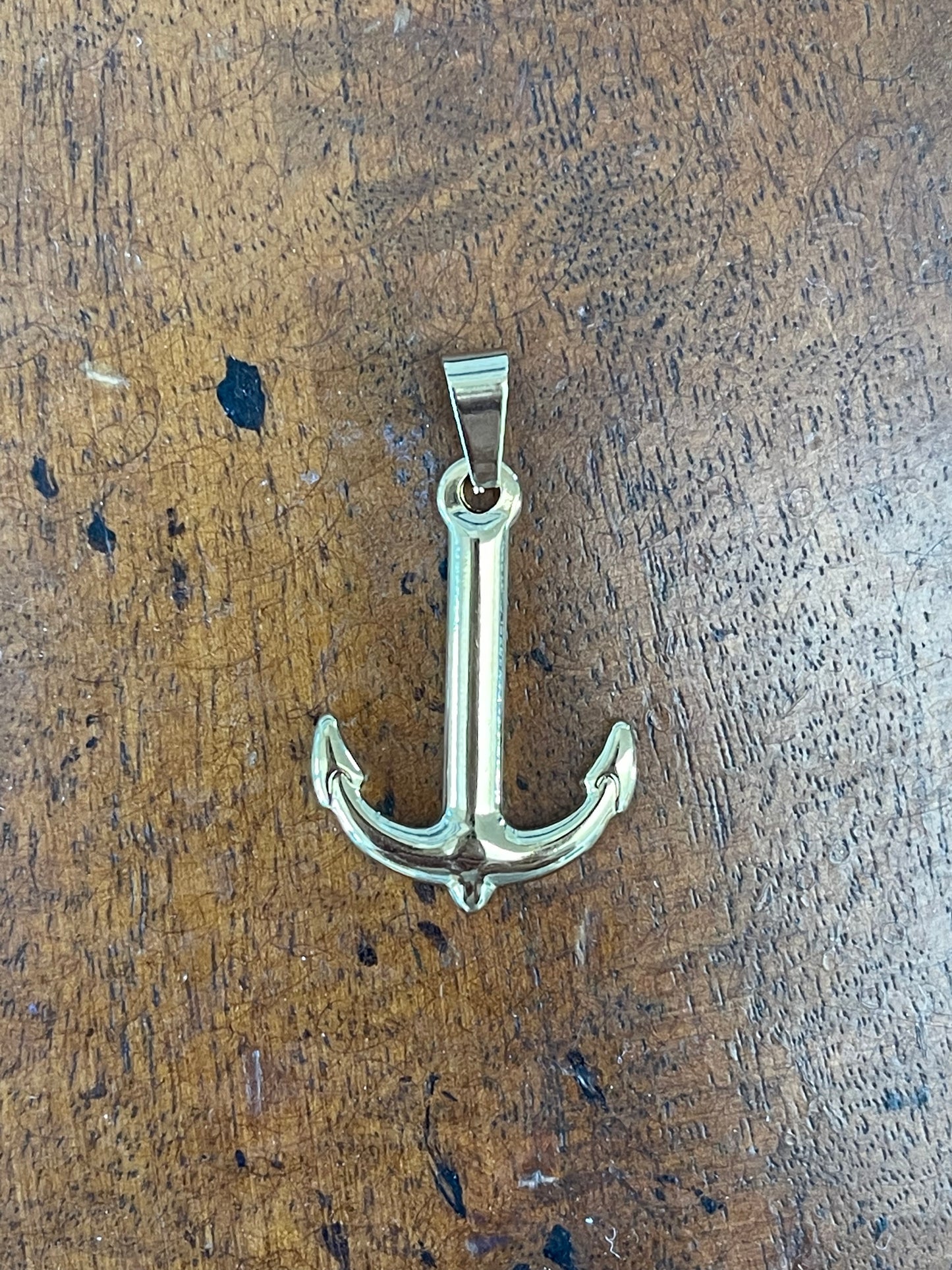 PENDANT ANCHOR STAINLESS STEEL GOLD 27X19 MM 1 PC