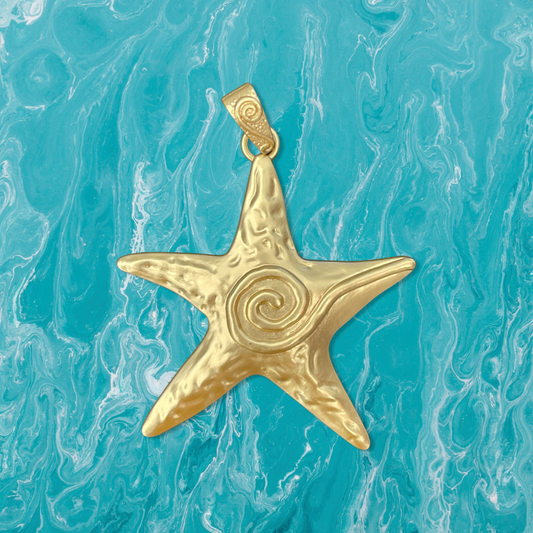 PENDANT STARFISH 76MM GP 18 KT 1 PC