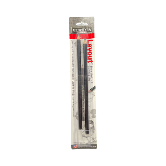 DRAWING PENCIL EBONY BLACK 2 PC SET