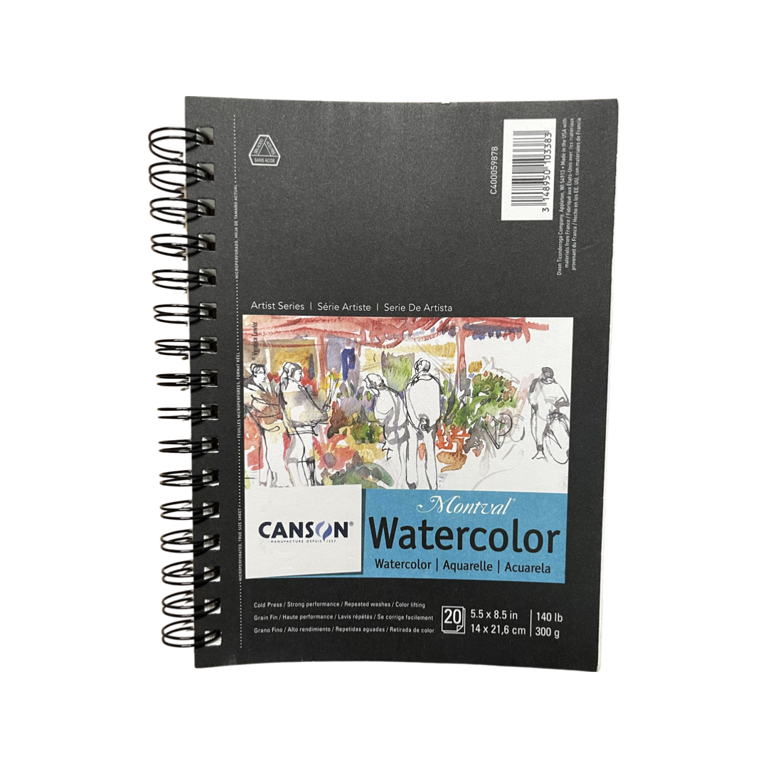 WATERCOLOR PAPER PAD 5.5 X 8.5 140LB 20 SHEETS CANSON