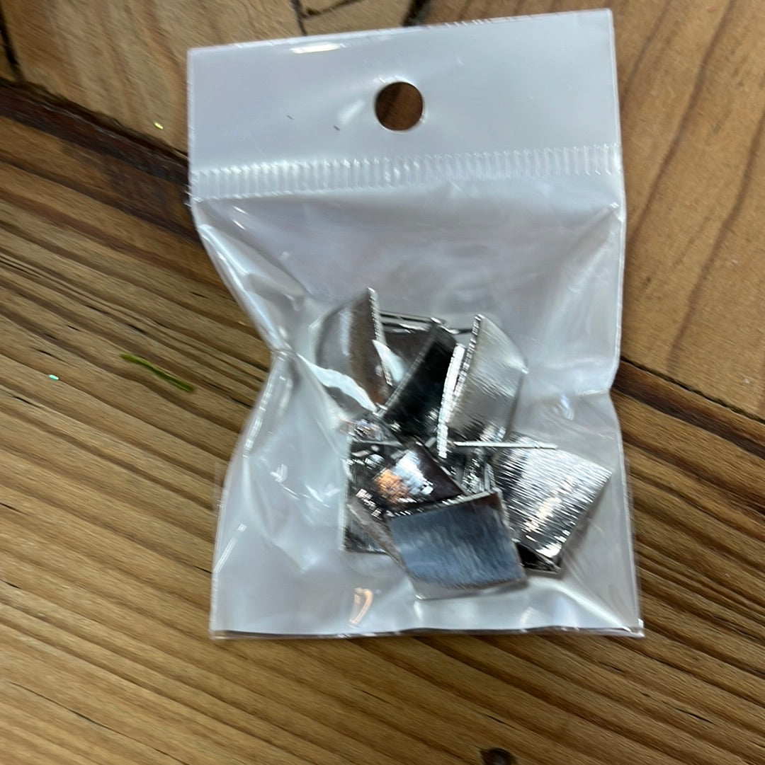 STUD EARRING PLAT SQUARE 17.5X17.5MM