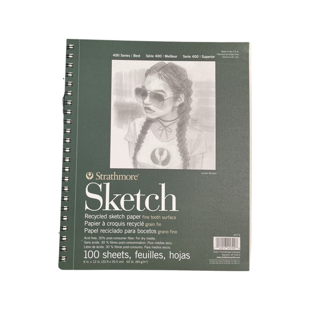 SKETCH PAPER  PAD 9X12 60 LB 100 SHEETS STRATHMORE 400