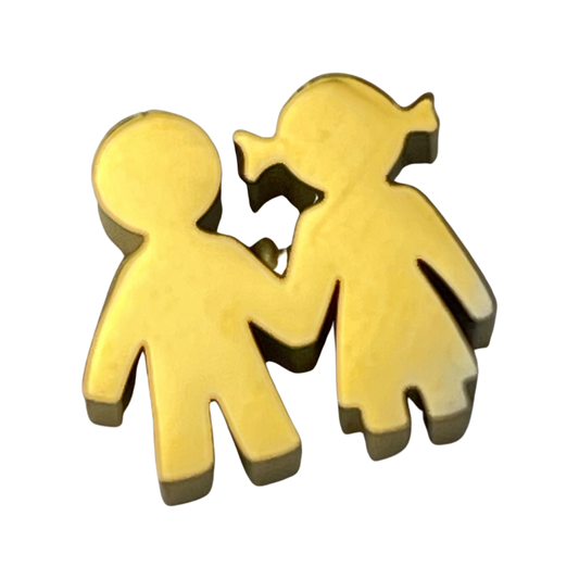 PENDANT SST BOY & GIRL 12X13MM  1 PC