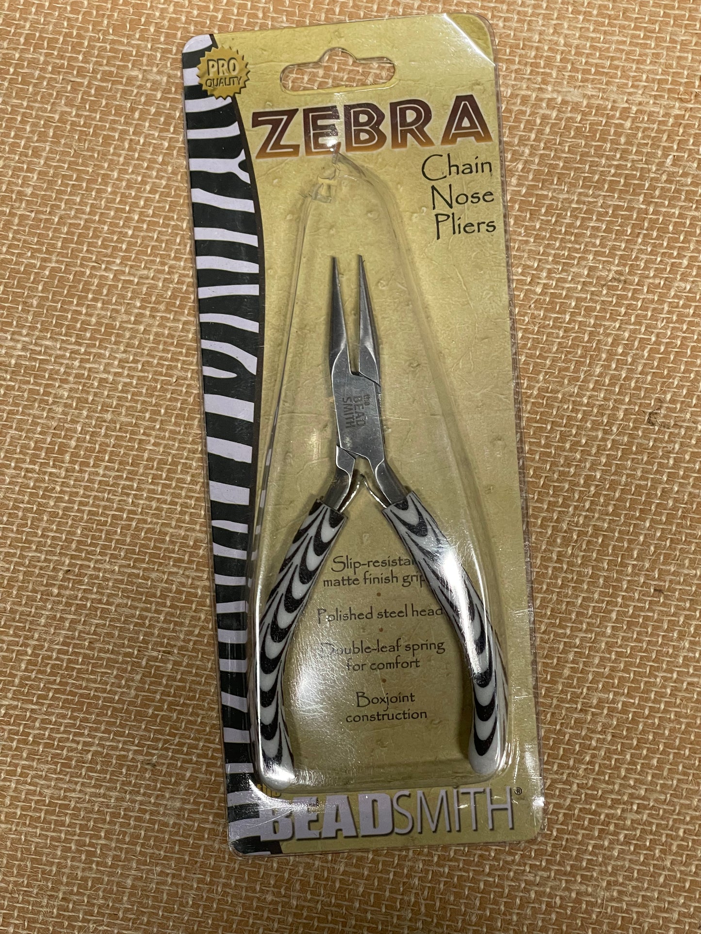 PLIER CHAIN NOSE ZEBRA BEADSMITH