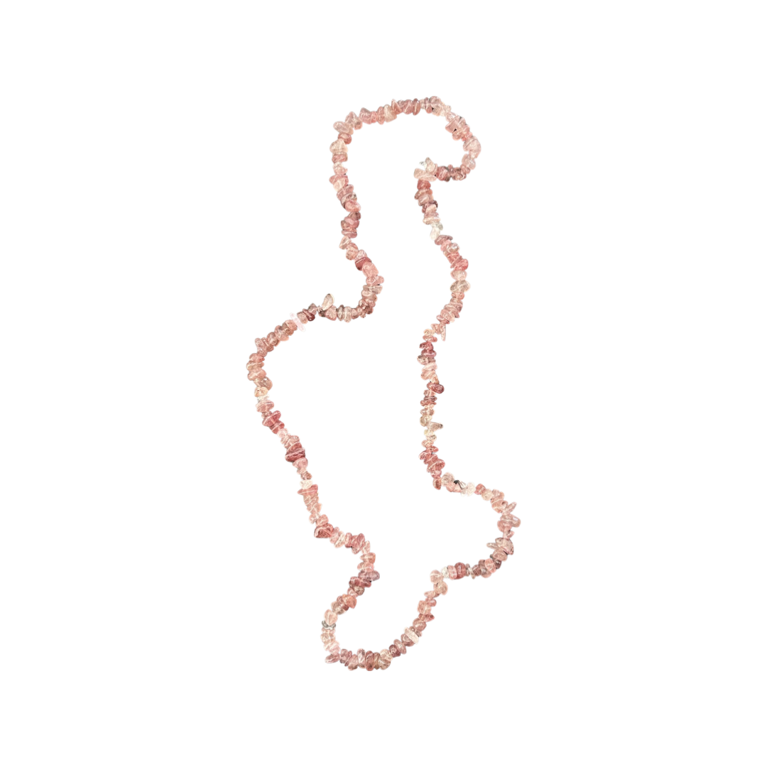 STRAWBERRY QUARTZ CHIPS 5-8 MM 1 STRAND