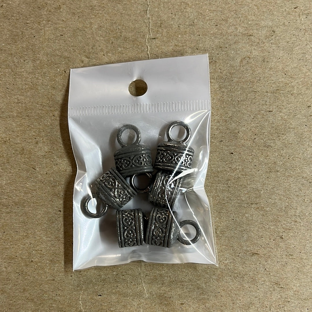 CORD ENDS OVAL SP KUMIHIMO 10MM 6 PCS