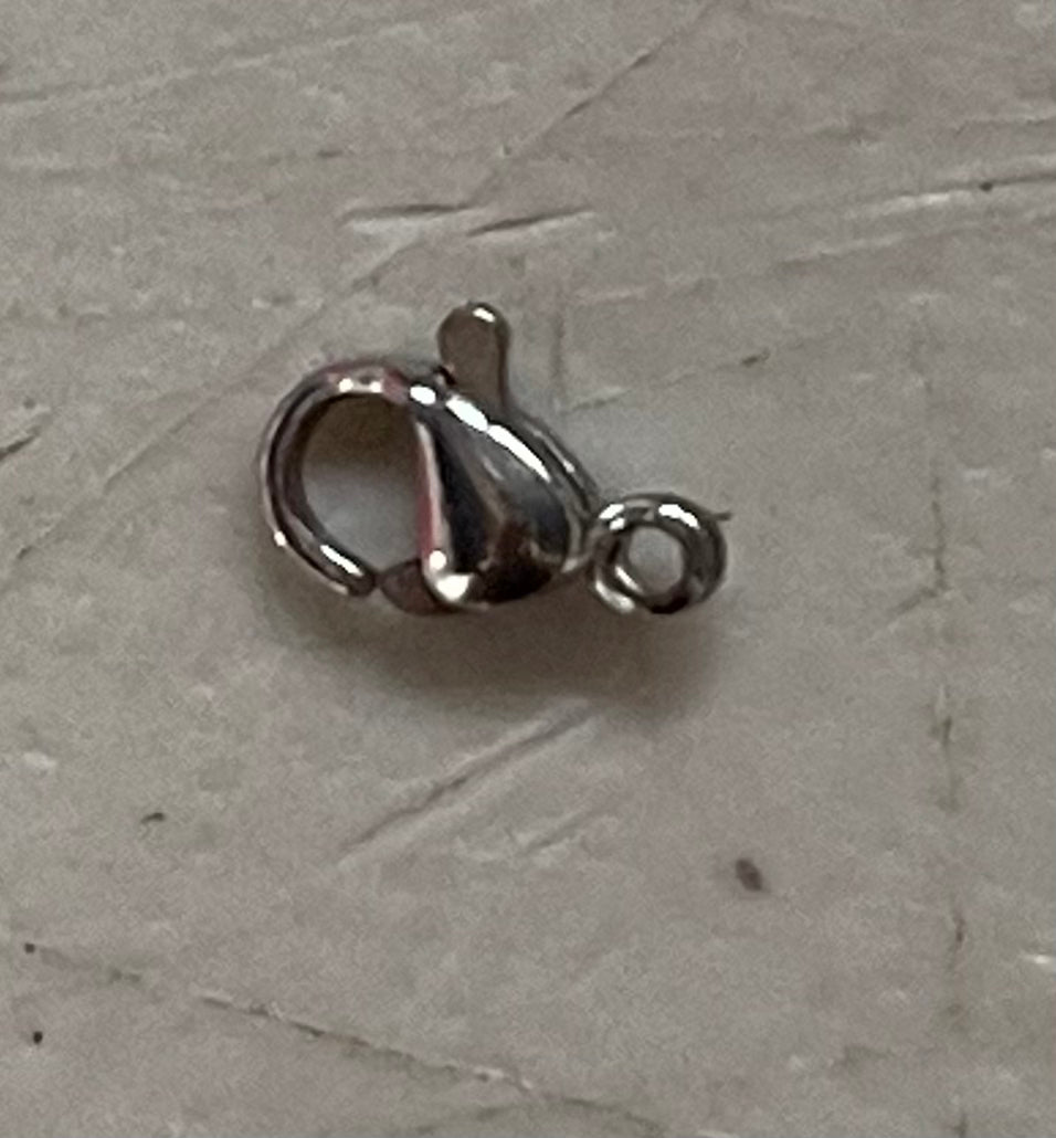 LOBSTER 9X6MM STAINLESS STEEL  3 COLORS 10 PCS