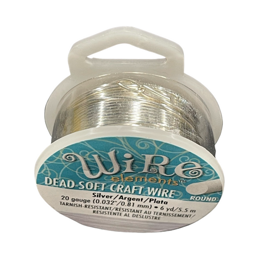 CRAFT WIRE 20GA SILVER 6 YD