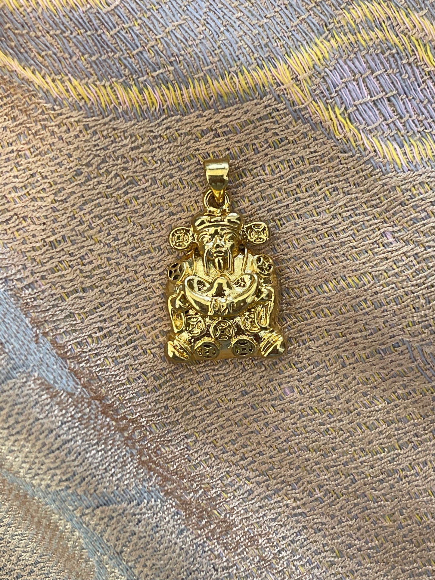 PENDANT CHINESE GOD OF WEALTH GOLD FILLED 1 PC