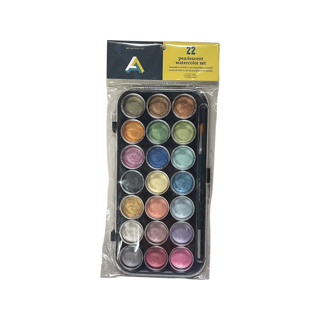 WATERCOLOR SET 21 PEARLESCENT COLORS