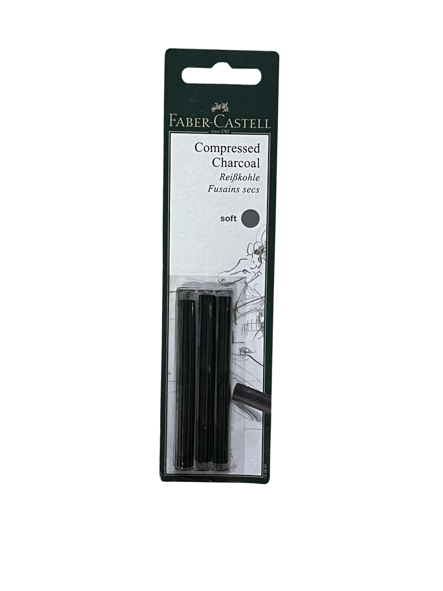 COMPRESSED CHARCOAL SOFT 3 PC PITT