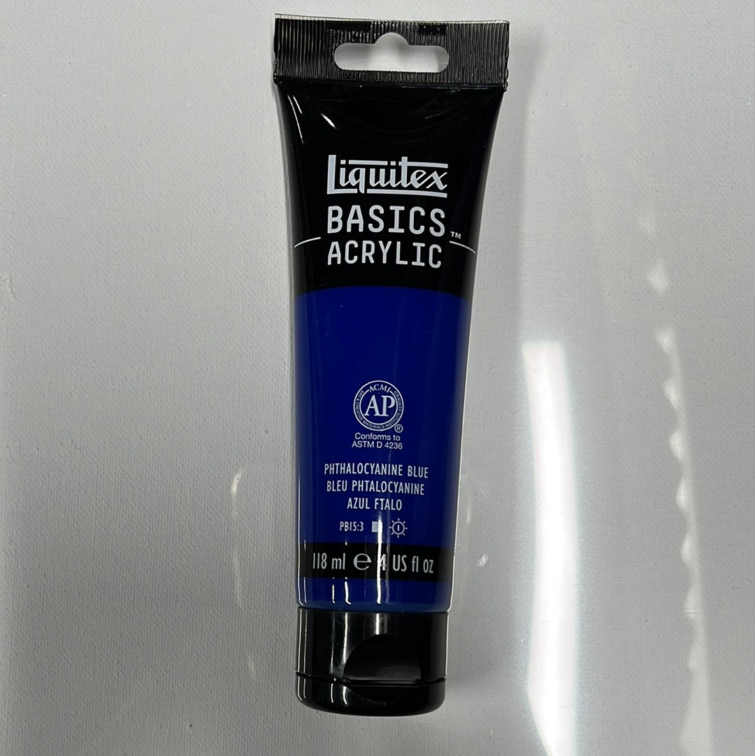 LIQUITEX BASICS ACRYLIC PHTHALO BLUE 4 OZ