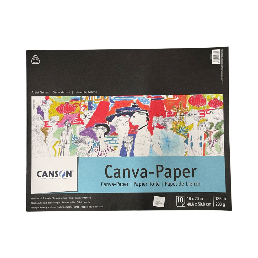 CANVA PAPER PAD 16X20 136 LB 10 SHEETS CANSON