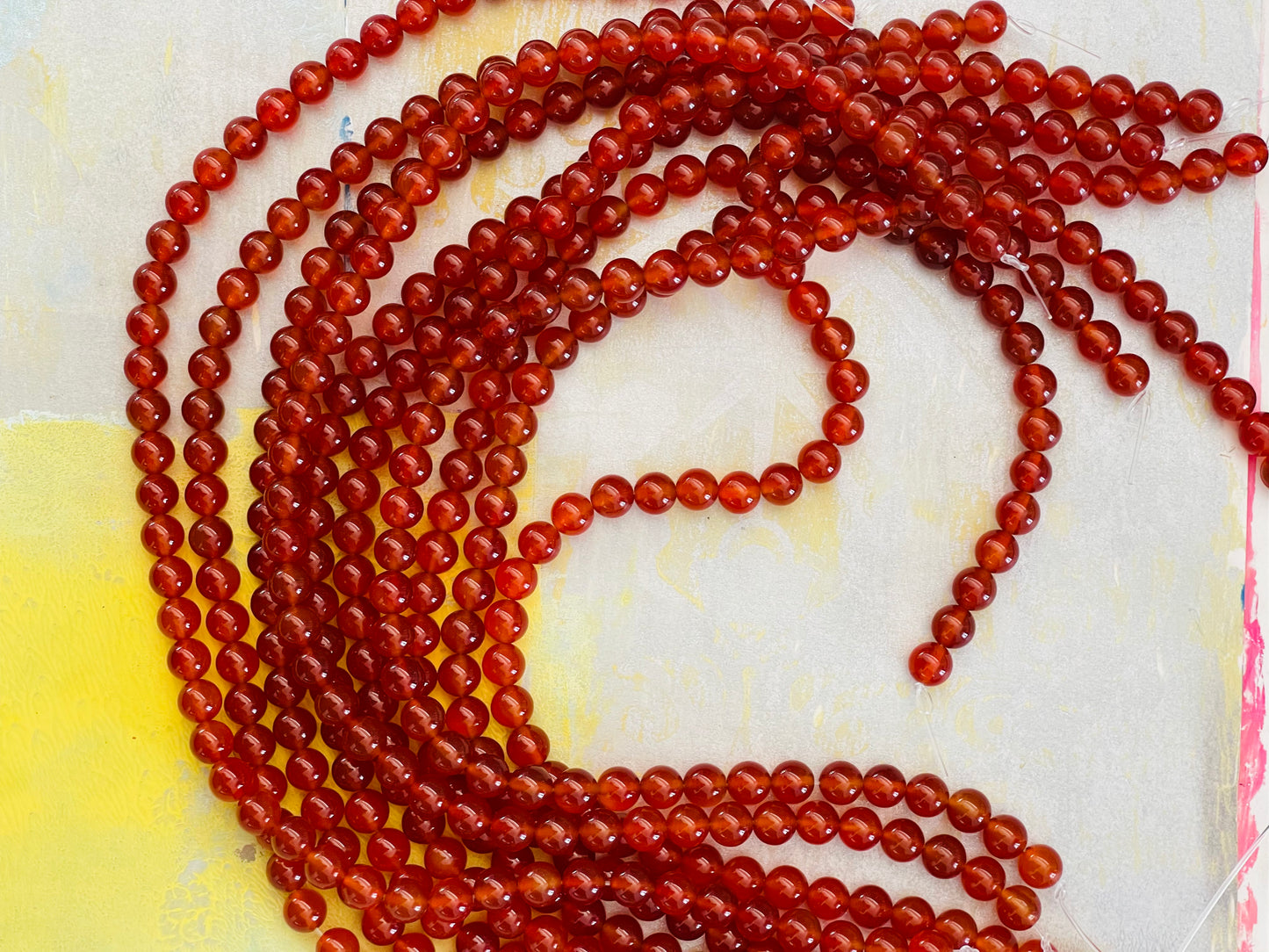 CARNELIAN 8MM ROUND 1 STRAND