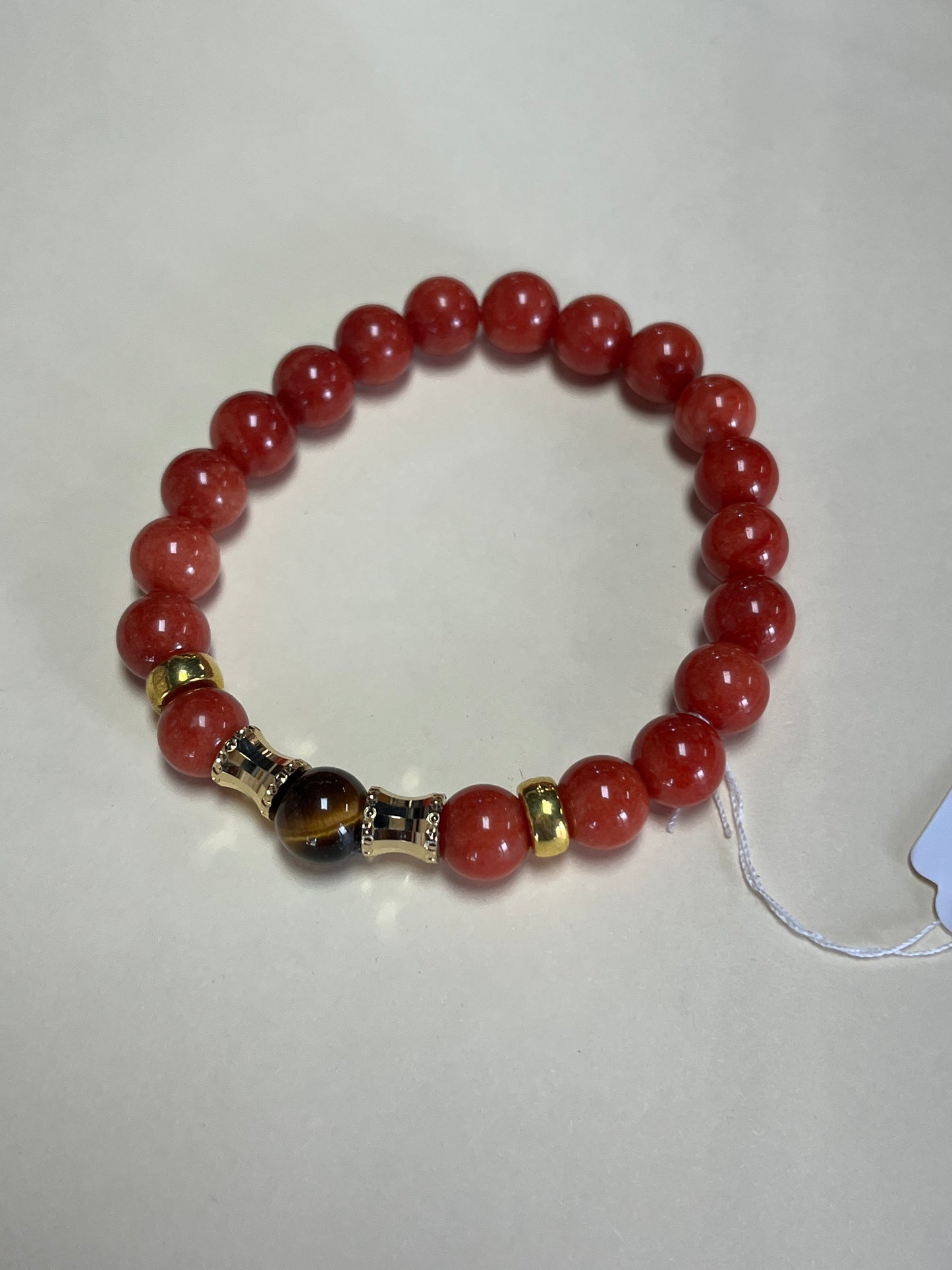 JASPER AND TIGER EYE GP BRACELET 1 PC