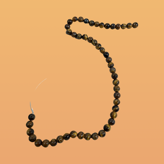 TIGER EYE 8M ROUND 1 STRAND