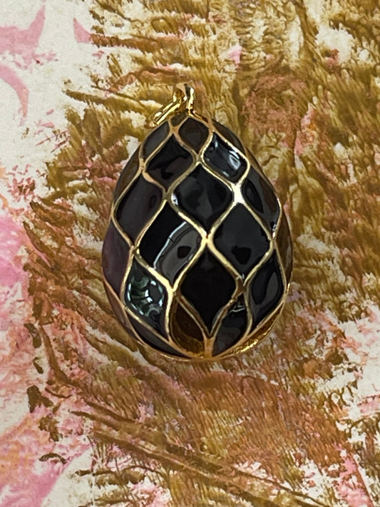 PENDANT ENAMEL DROP GP18KT 1 PC