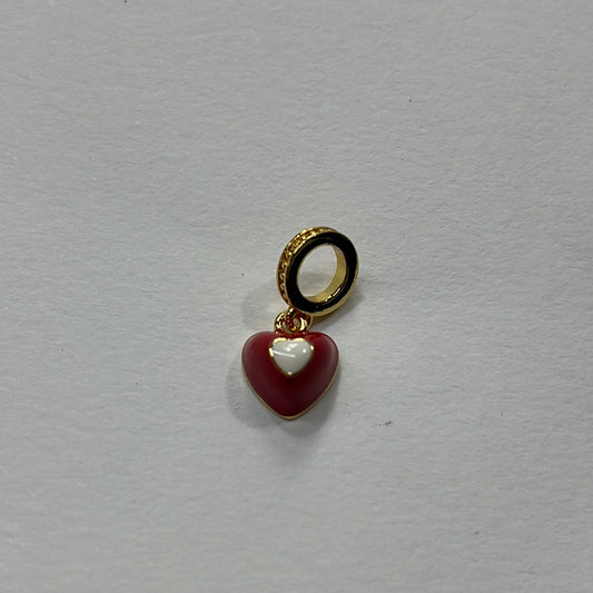 CHARM HEART MIX 18MM GP 18KT  1 PC