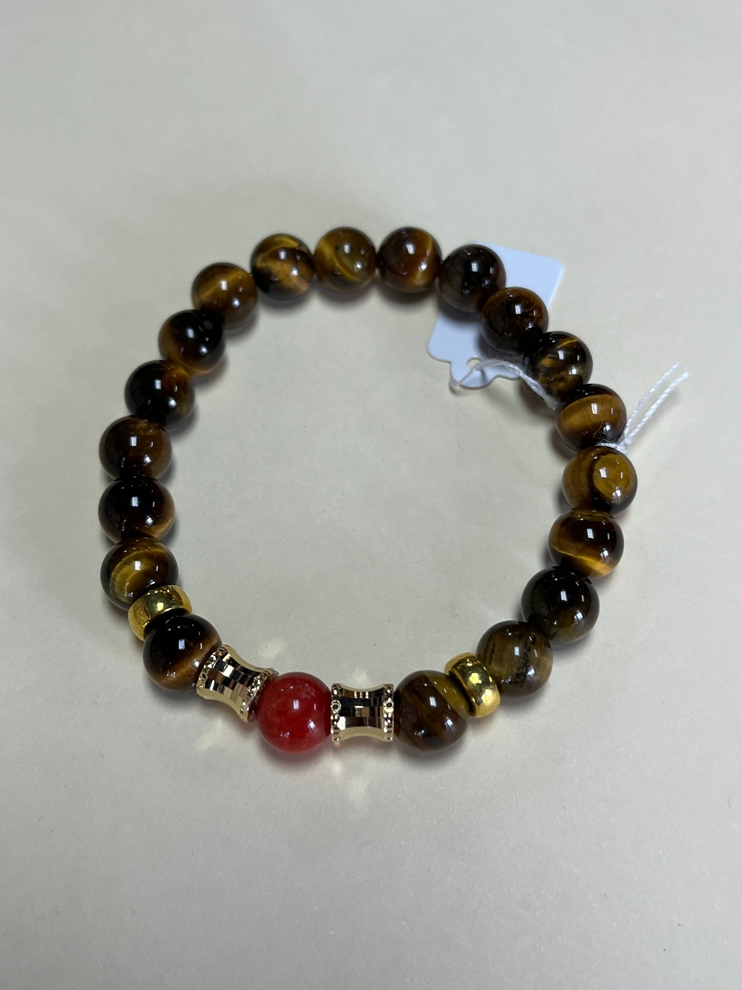 JASPER AND TIGER EYE GP BRACELET 1 PC