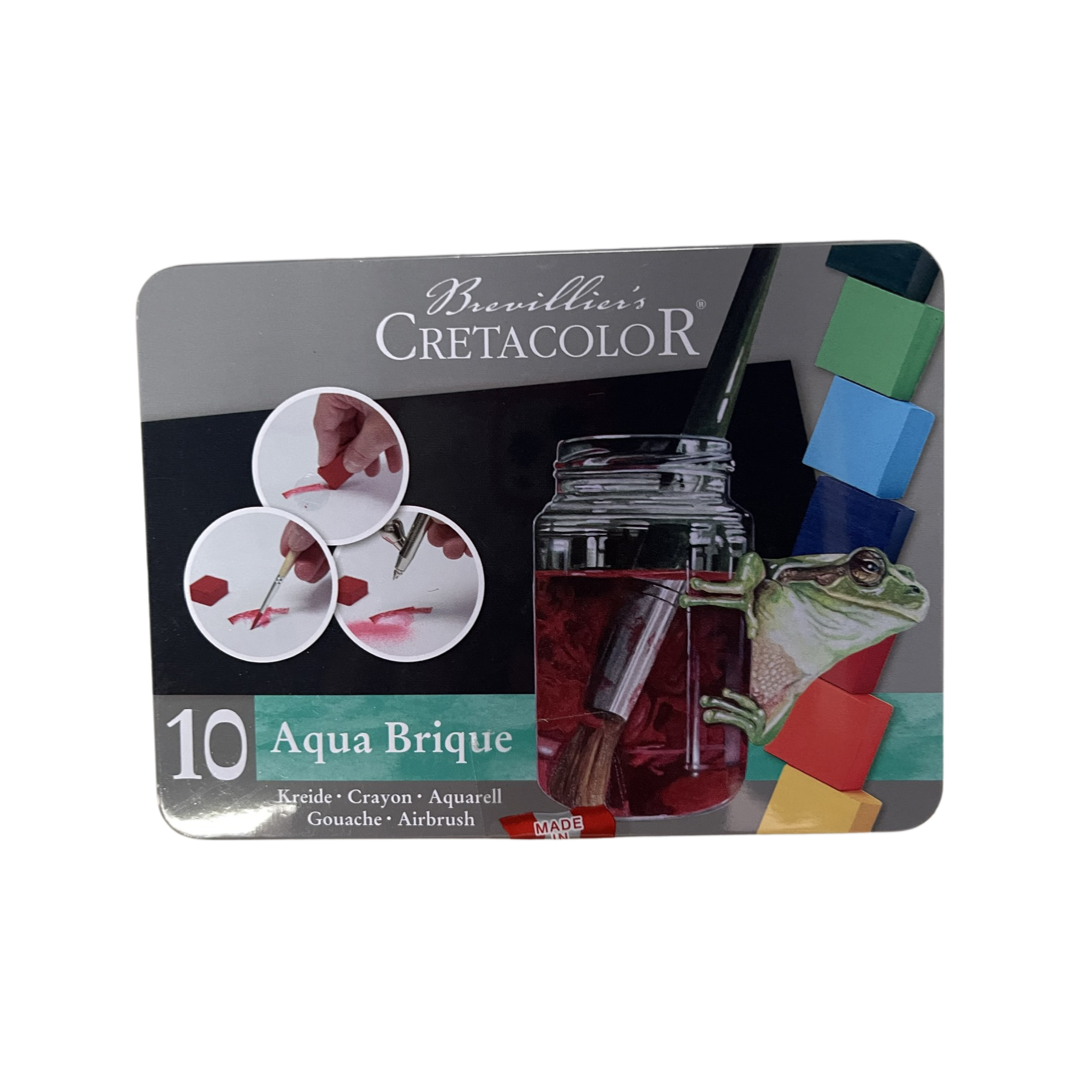 AQUA BRIQUE WATERCOLOR BLOCK TIN SET 10 COLORS