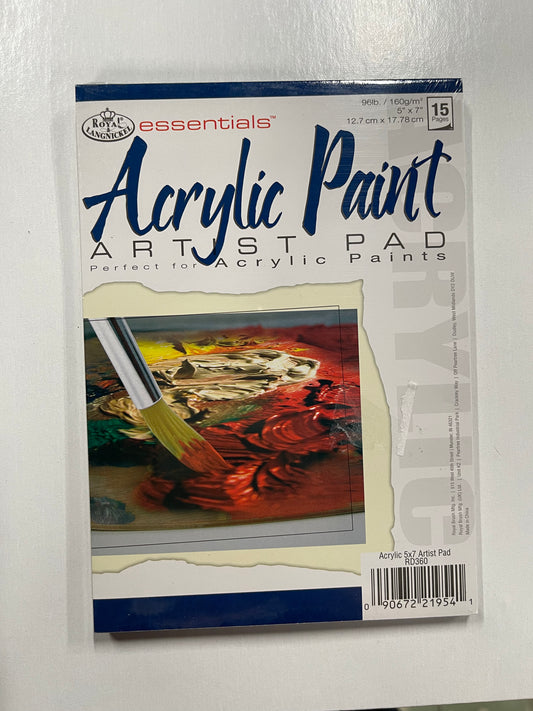 ACRYLIC PAPER PAD 5X7 ROYAL & LANGNICKEL