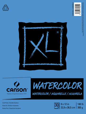 WATERCOLOR PAPER PAD 3 SIZES 140 LB CANSON XL